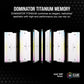 CORSAIR MEMORY CMP32GX5M2X7200C34W DOMINATOR TITANIUM RGB 32GB (2X16GB) DDR5 DRAM 7200MT/S CL34 INTEL XMP MEMORY KIT WHITE