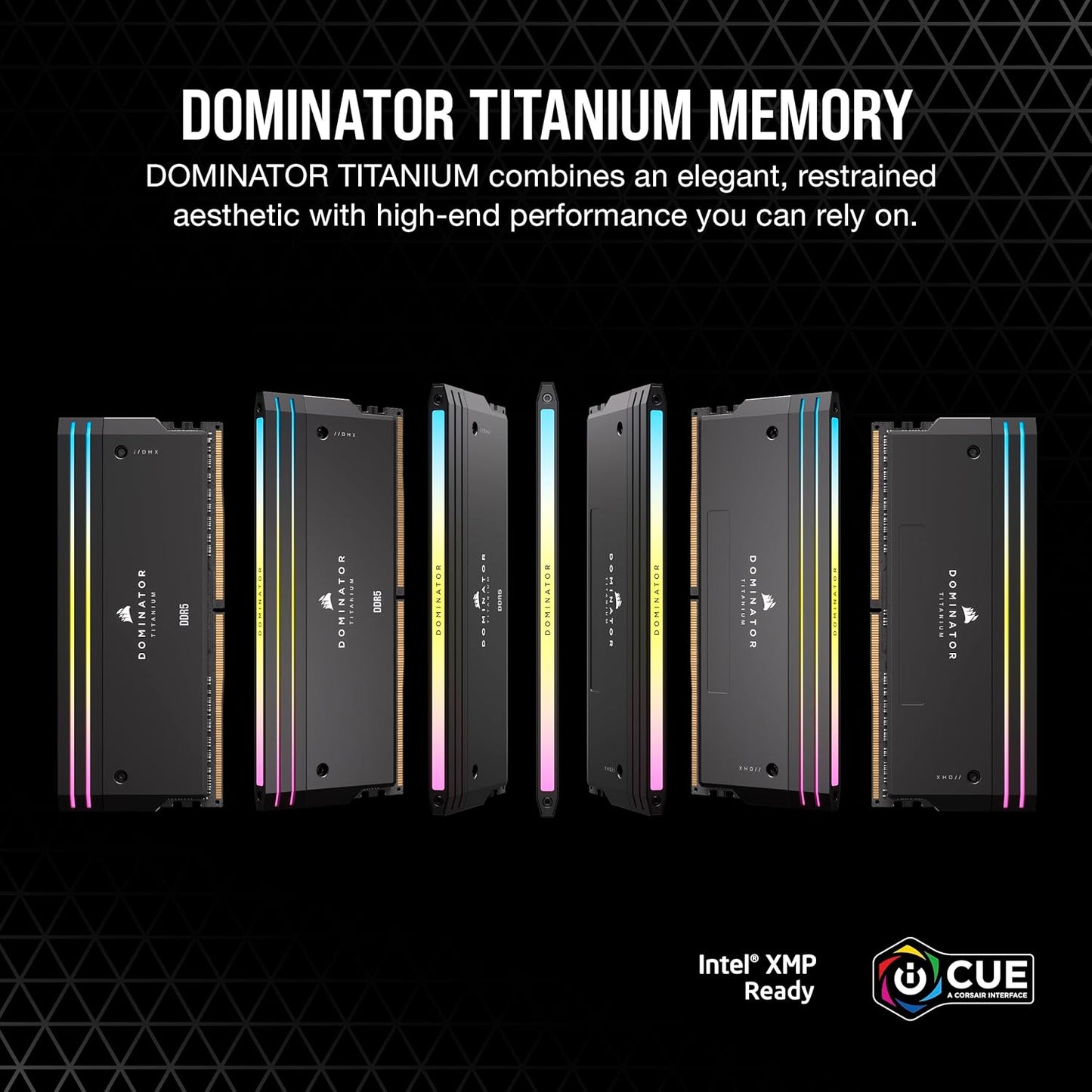 CORSAIR DOMINATOR TITANIUM RGB 96GB (2X48GB) 6600MHz DDR5 CL32 INTEL XMP CMP96GX5M2B6600C32 BLACK