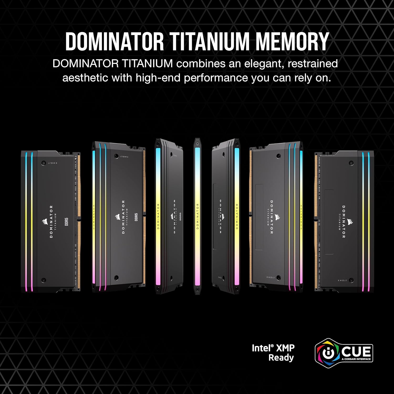 CORSAIR DOMINATOR TITANIUM RGB 96GB (2X48GB) 6600MHz DDR5 CL32 INTEL XMP CMP96GX5M2B6600C32 BLACK