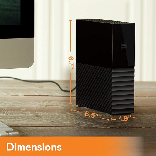 WESTERN DIGITAL 18TB MY BOOK DESKTOP EXTERNAL HARD DISK DRIVE WDBBGB0180HBK-NA