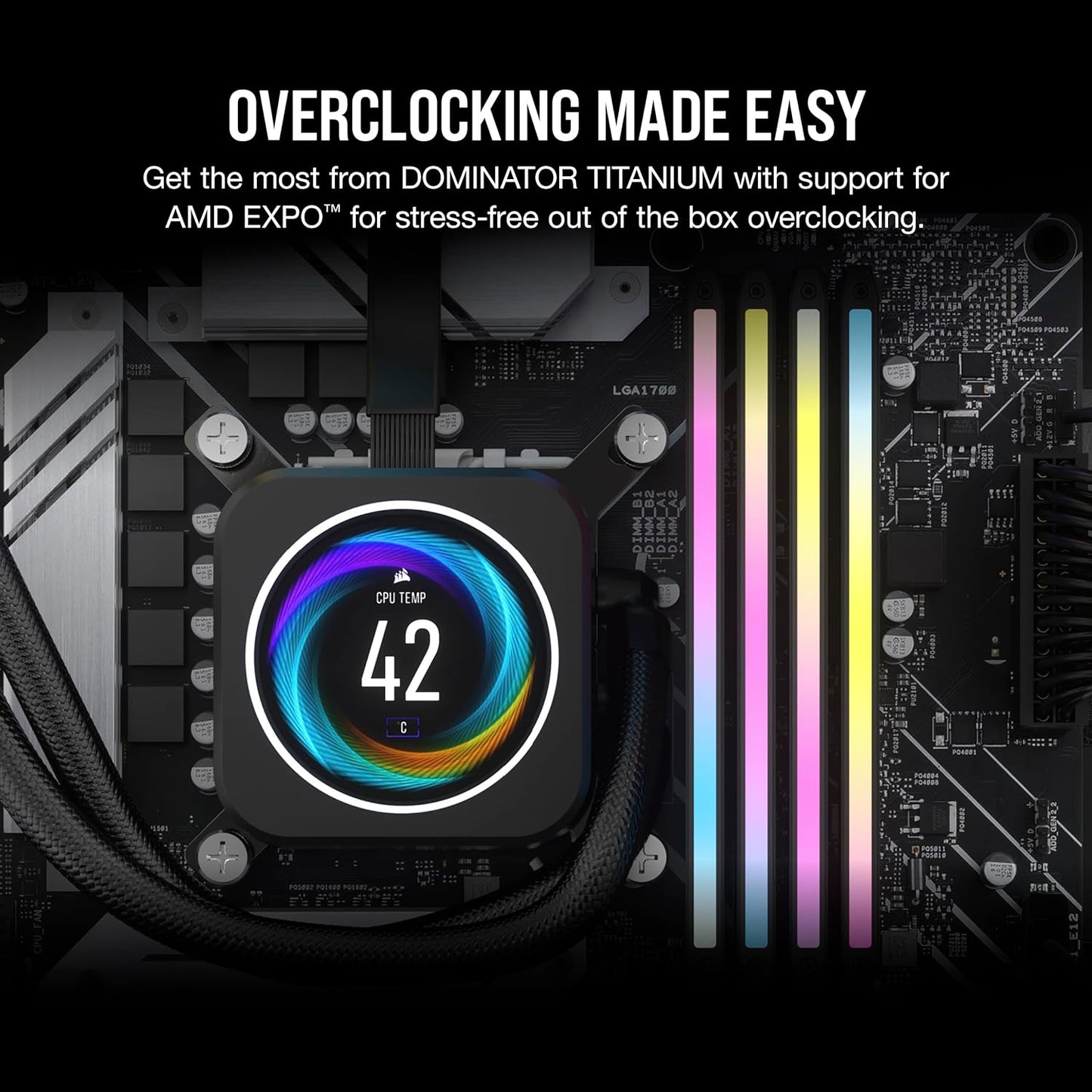 CORSAIR MEMORY CMP32GX5M2B6000Z30 DOMINATOR TITANIUM 32GB (2X16GB) DDR5 6000 CL30-36-36-76 1.4V AMD EXPO & INTEL XMP - GREY