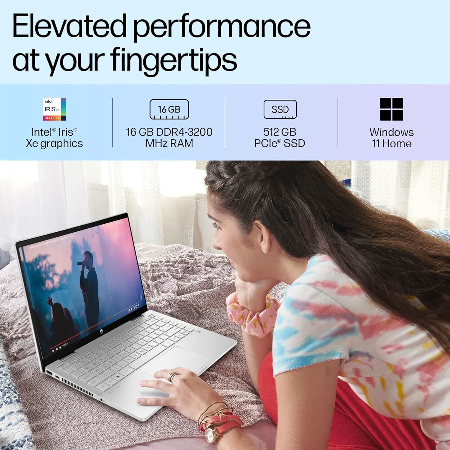HP PAVILION 14 X360 INTEL CORE I5 13TH GEN 1335U - (16 GB/1 TB SSD/WINDOWS 11 HOME) 14-EK1149TU 2 IN 1 LAPTOP (14 INCH, NATURAL SILVER COVER & BASE, 1.51 KG, WITH MS OFFICE)