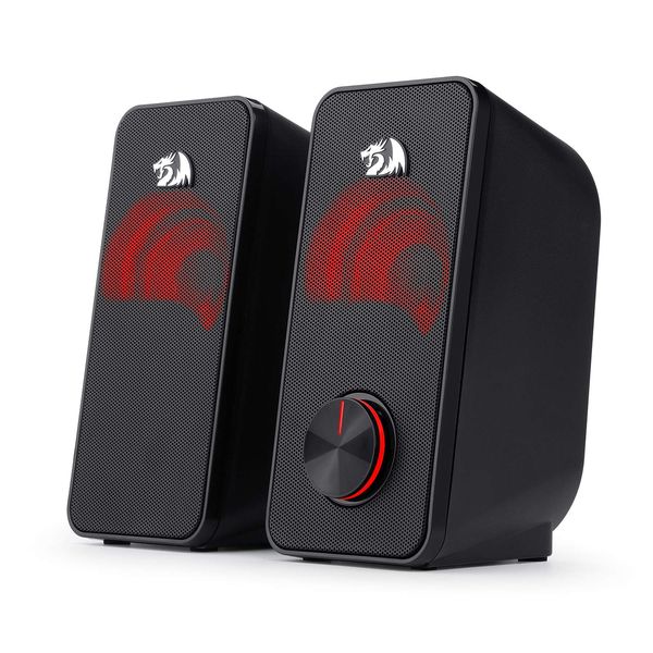 Redragon GS500 5 Watt 2.0 Channel USB Speaker (Grey, Black, Red)