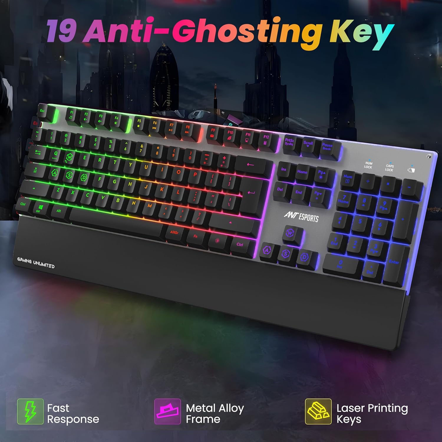 ANT ESPORTS KM550 PRO WIRELESS GAMING KEYBOARD AND MOUSE COMBO (BLACK)