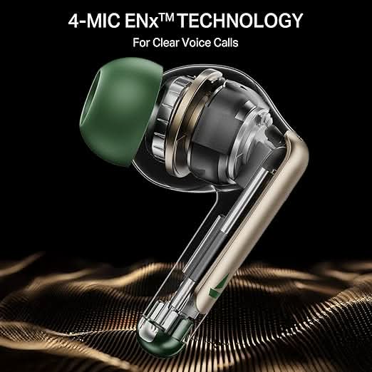 Boat Airdopes 141 Elite ANC TWS Ear Buds Wireless Earphones with mic (Green)
