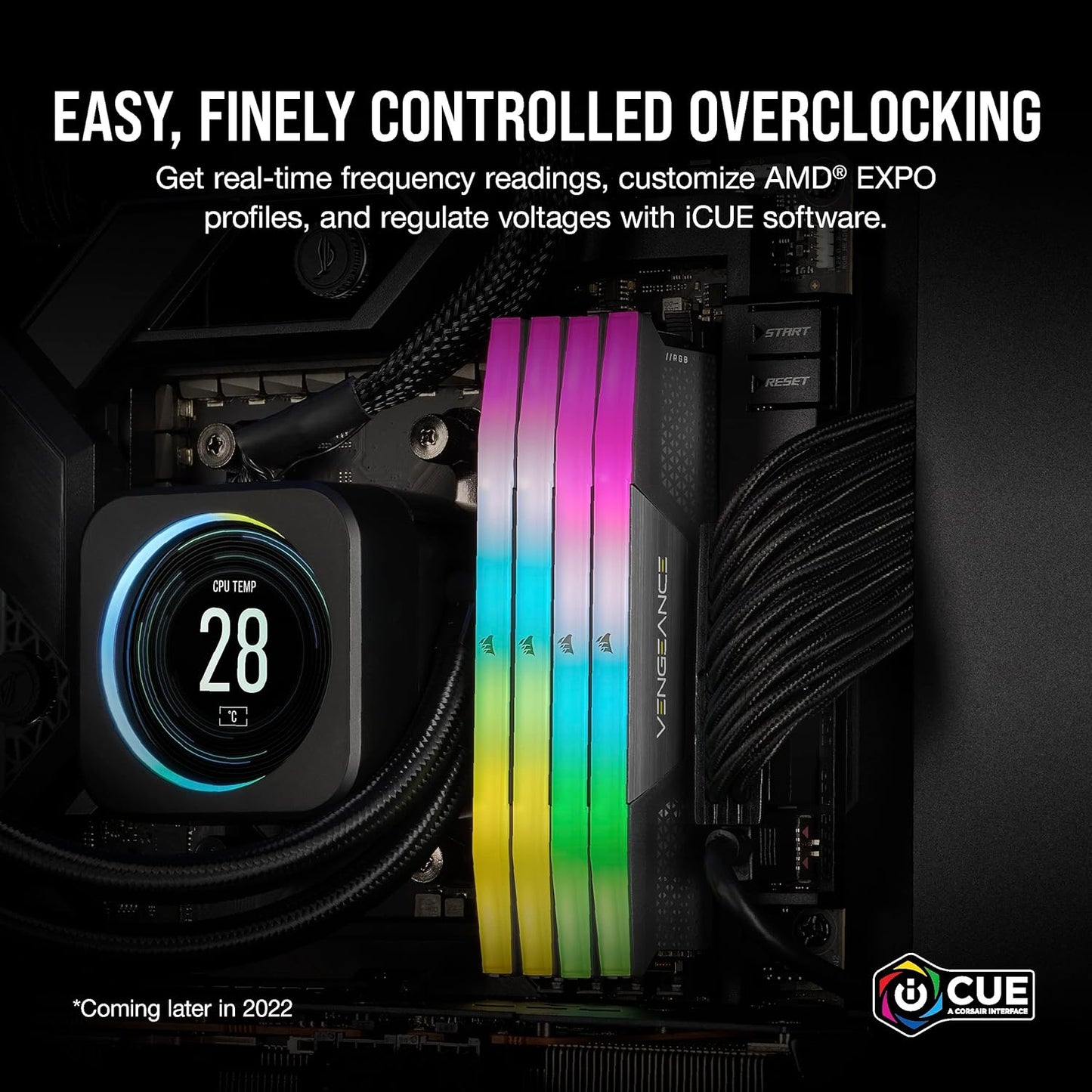CORSAIR VENGEANCE CMH32GX5M2E6000Z36 RGB DDR5 32GB (2X16GB) DDR5 6000 CL36-44-44-96 1.35V AMD EXPO & INTEL XMP - GREY