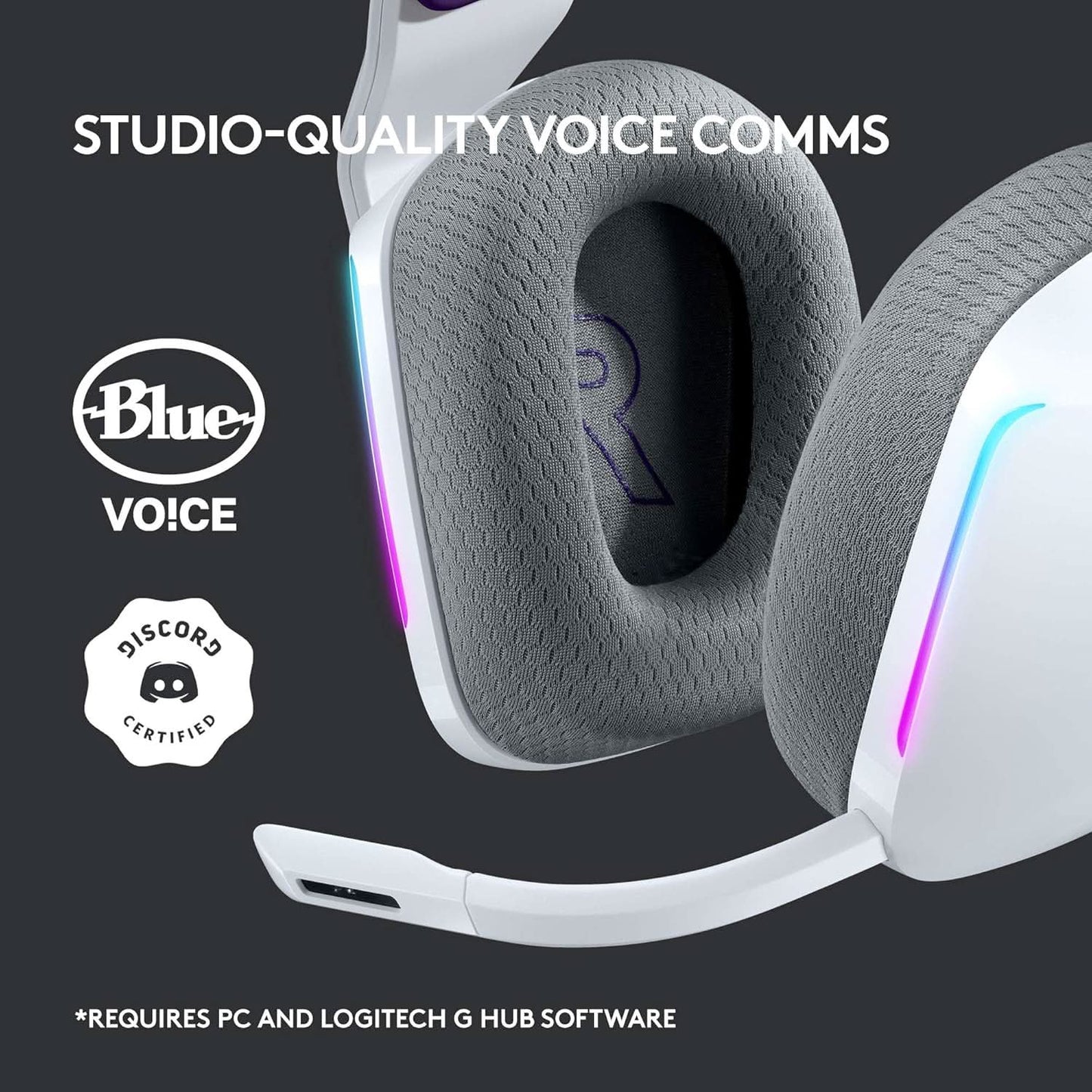 LOGITECH G733 LIGHTSPEED WIRELESS RGB HEADPHONES WHITE
