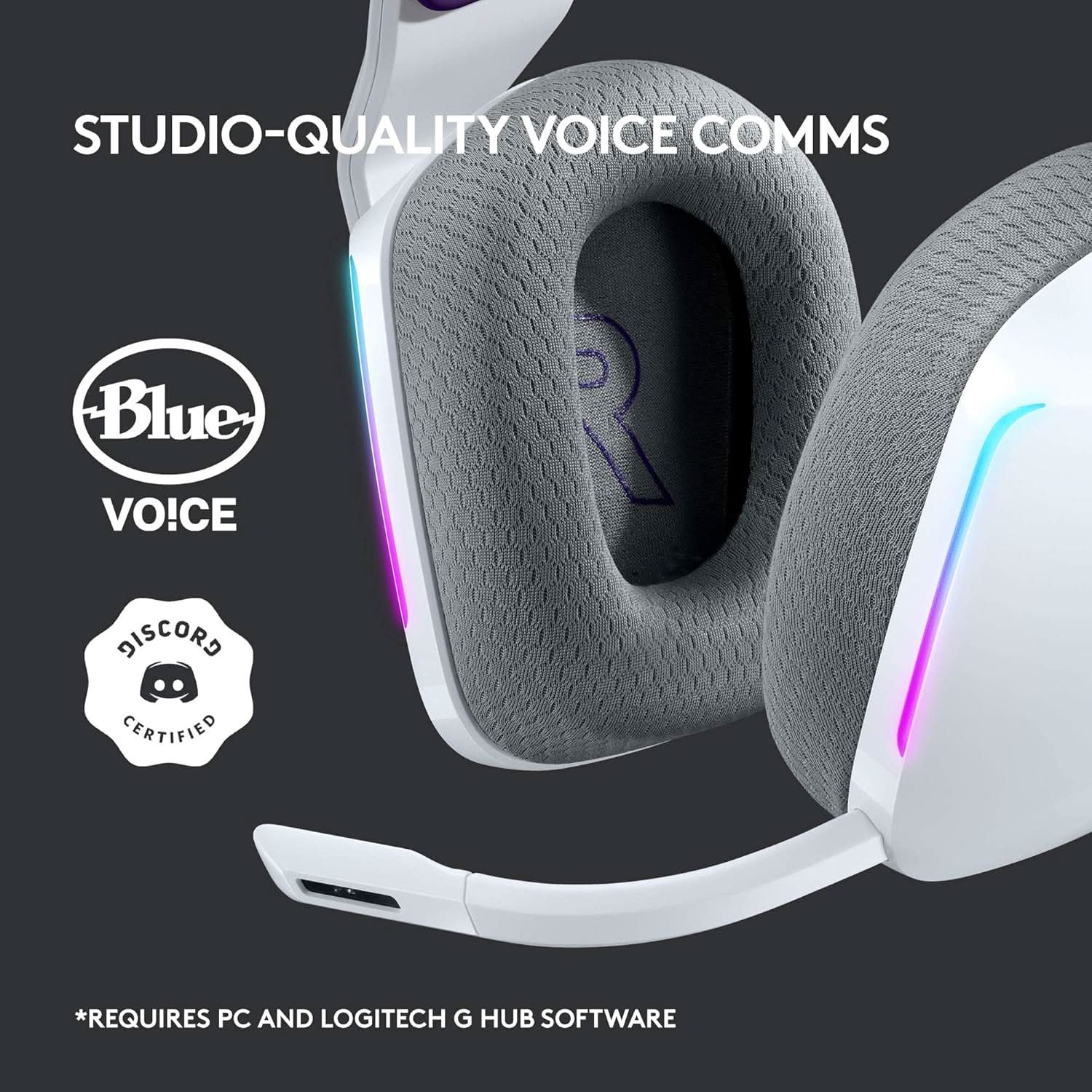 LOGITECH G733 LIGHTSPEED WIRELESS RGB HEADPHONES WHITE