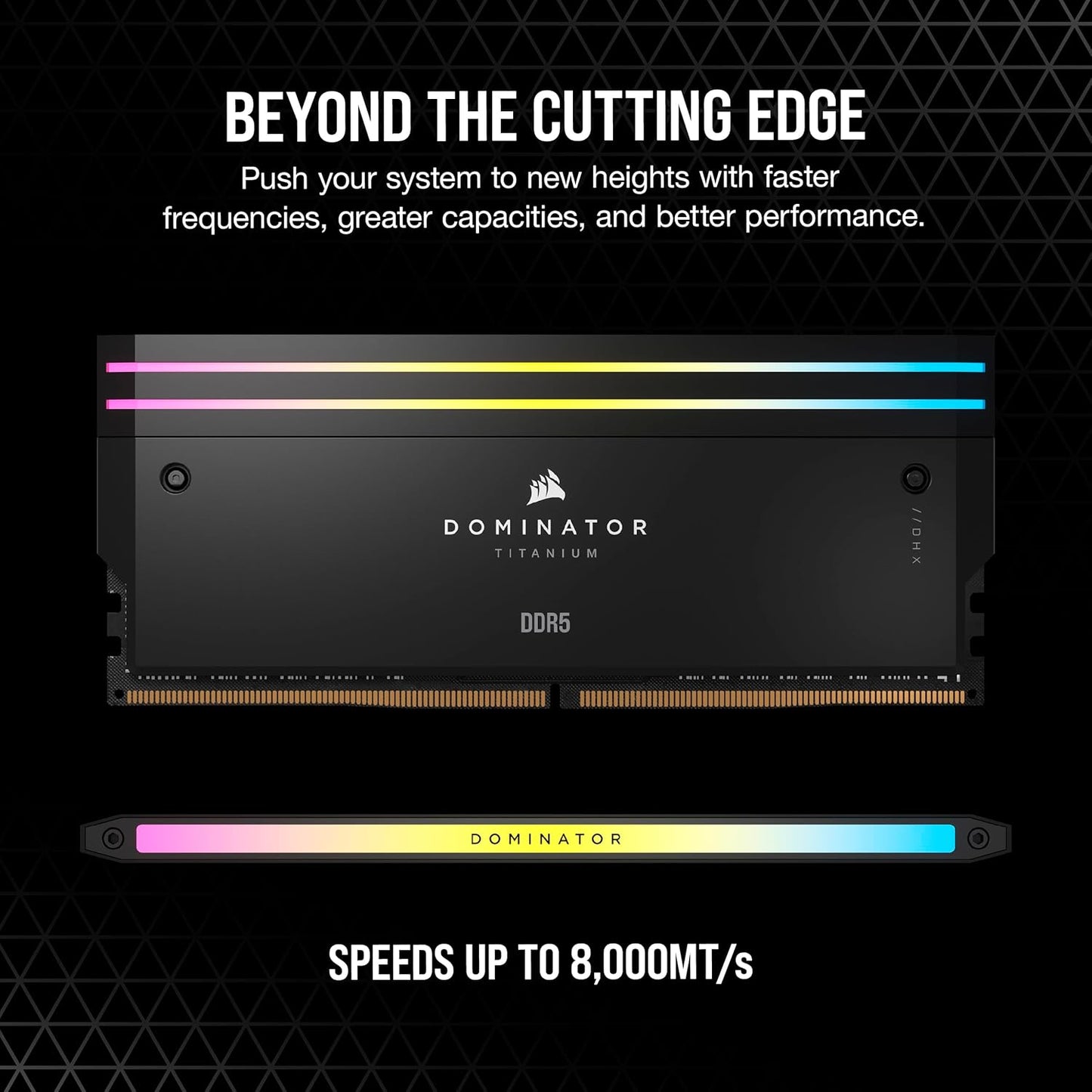 CORSAIR DOMINATOR TITANIUM RGB 96GB (2X48GB) 6600MHz DDR5 CL32 INTEL XMP CMP96GX5M2B6600C32 BLACK