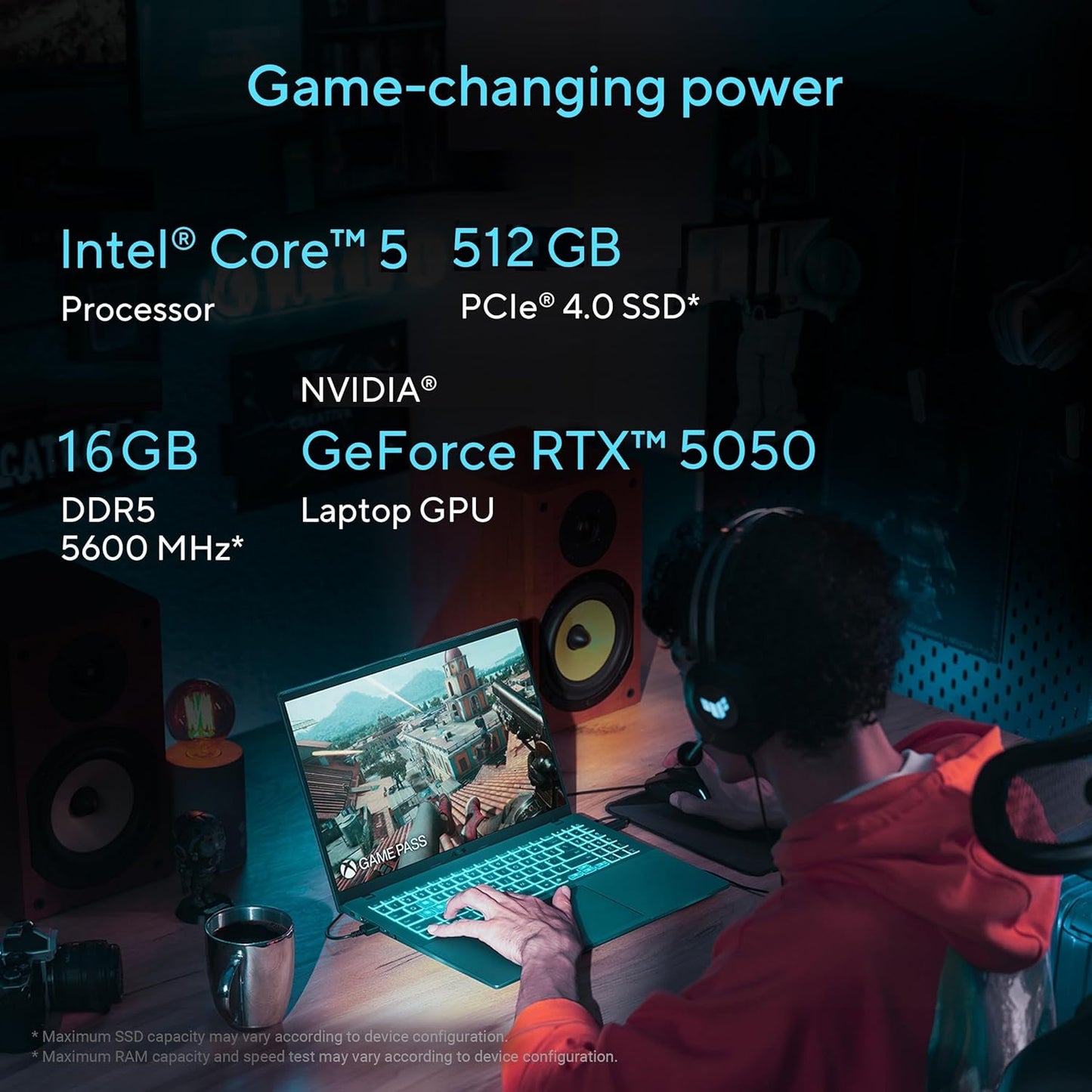 ASUS GAMING V16 V3607VH-RP037WS [CORE5-210H/16GB/512GB SSD/WIN11 HOME+MS24/16.0"/8GB-RTX5050 GRAPHICS/1 YEAR(S)/BLACK]