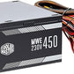 COOLER MASTER 450W MWE450 80 PLUS BRONZE NON MODULAR SMPS