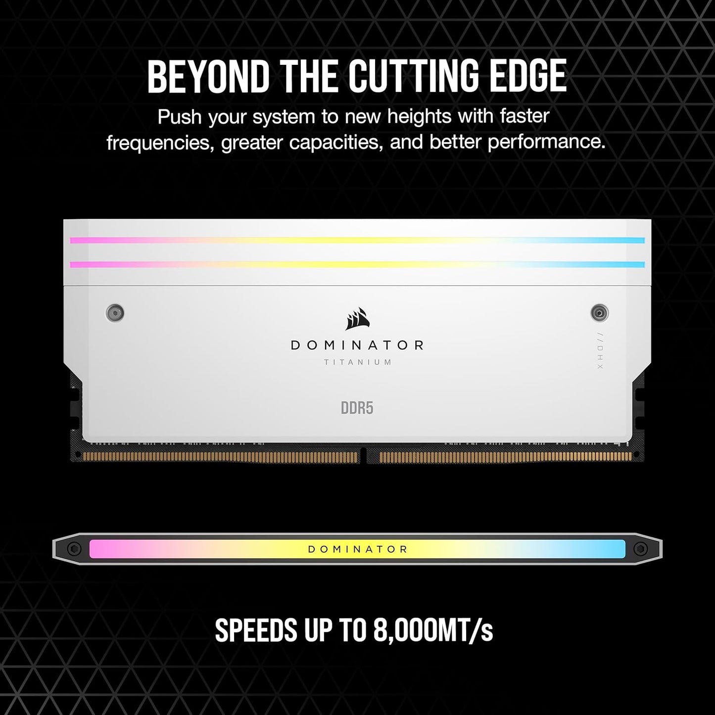 CORSAIR DOMINATOR TITANIUM RGB 96GB (2X48GB) 6600MHZ DDR5 CL32 INTEL XMP WHITE CMP96GX5M2B6600C32W