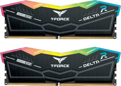 TEAMGROUP T-FORCE DELTA RGB 32GB (16GBX2) DDR5 7200MHZ DESKTOP RAM (BLACK)