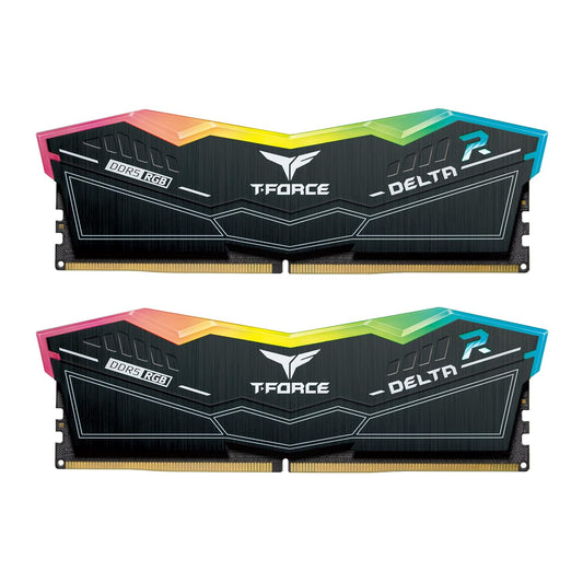 TEAMGROUP T-FORCE DELTA RGB 32GB (16GBX2) DDR5 6000MHZ DESKTOP RAM (BLACK) FF3D532G6000HC38ADC01