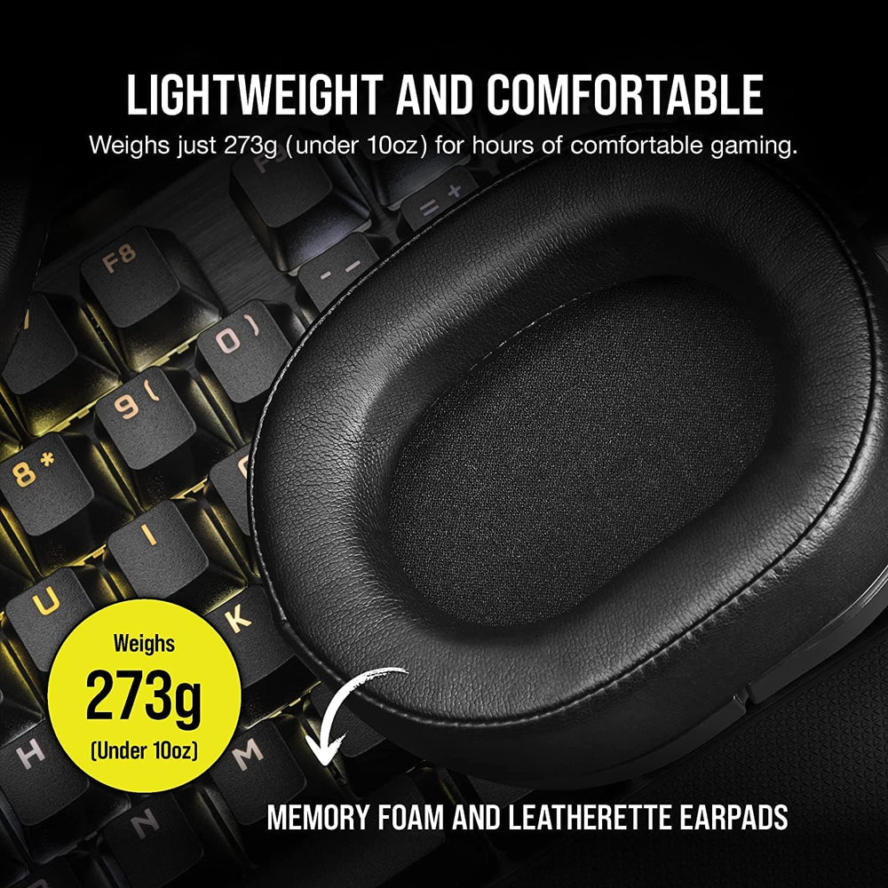 CORSAIR HS55 Wired 7.1 Surround Gaming Headphone With Mic ( Carbon ) ( PC/Mobile/PS )