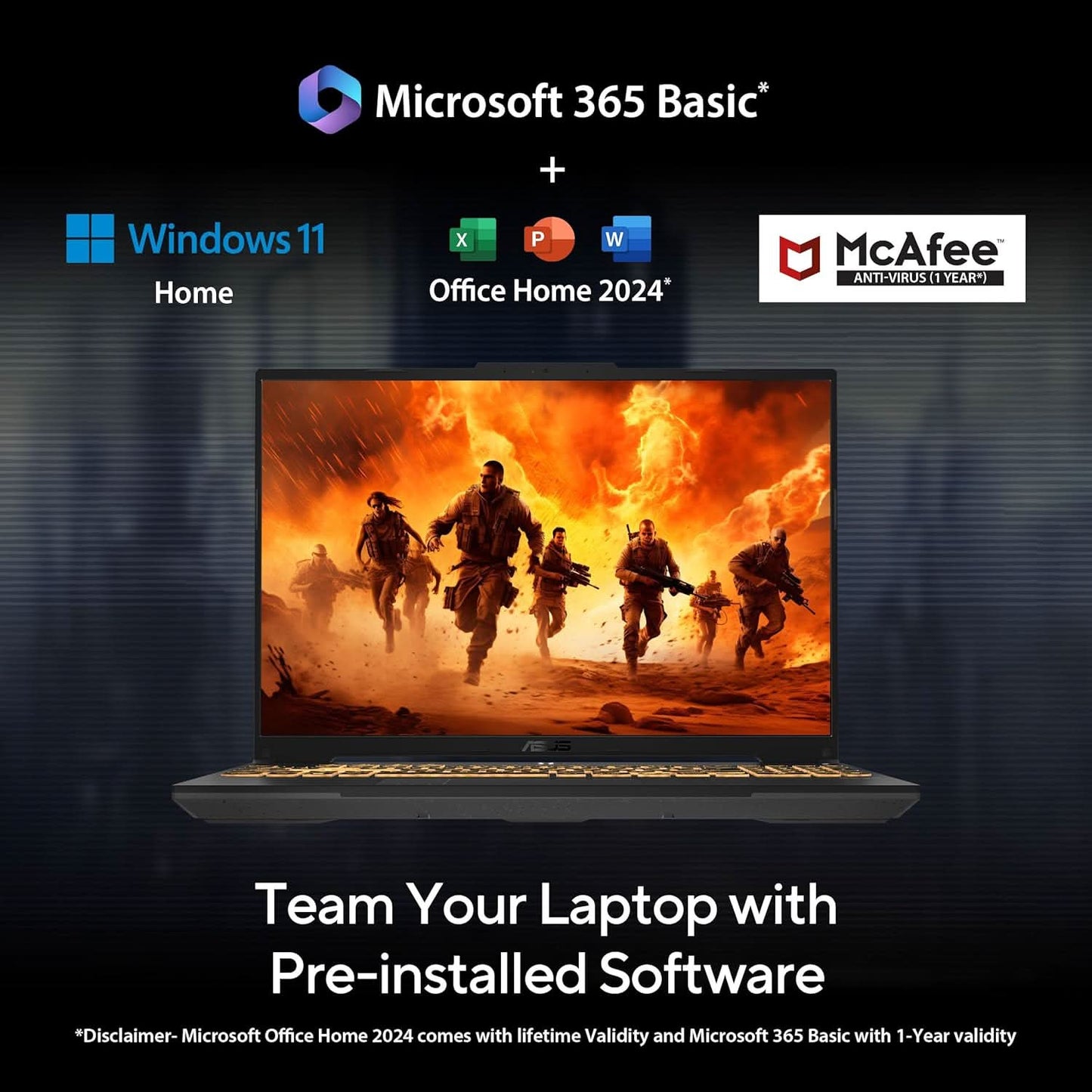 ASUS TUF GAMING F16 13TH GEN,INTEL CORE I7-13620H GAMING LAPTOP(NVIDIA RTX 4050-6GB/140W TGP/16GB/512GB/FHD+/16 INCH/144HZ/WINDOWS 11/M365 BASIC(1YEAR)*/OFFICE HOME 2024/MECHA GRAY/2.20 KG)FX677VU-RL155WS