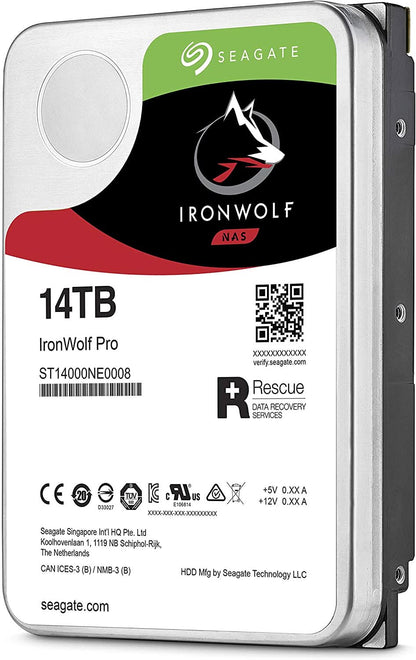 SEAGATE 14TB IRONWOLF PRO INTERNAL SATA HARD DRIVE