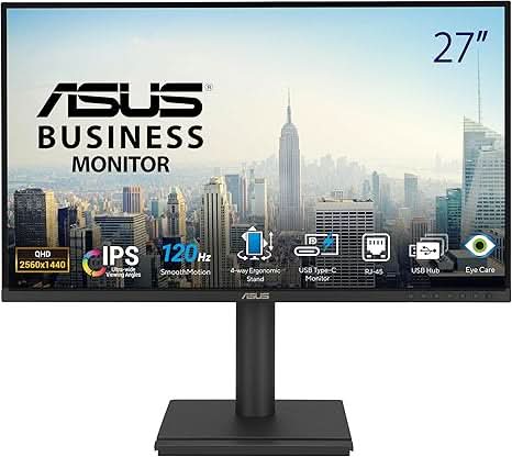 ASUS 27 Inch 1440P QHD, IPS USB-C RJ45 Docking Monitor