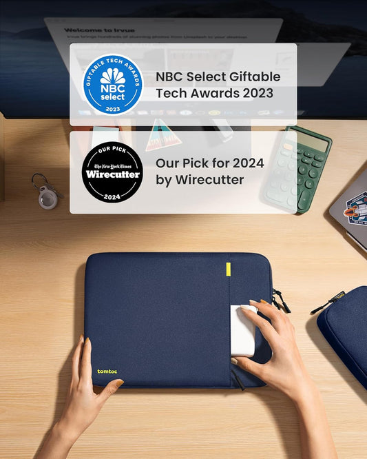 TOMTOC DEFENDER-A13 LAPTOP SLEEVE KIT 14 INCH-NAVY BLUE