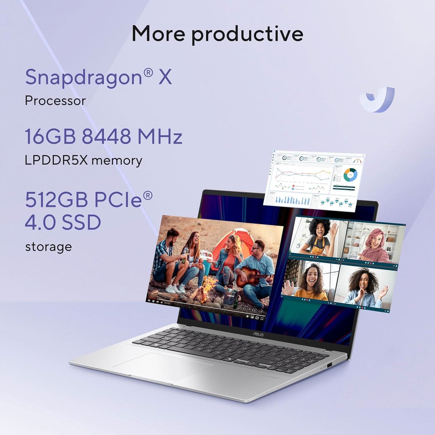 ASUS VIVOBOOK 16 X1607QA-MB050WS [X1-26-100/16GB/512GB SSD/WIN11 HOME+MS24/16.0"/INTEGRATED GRAPHICS/1 YEAR(S)/SILVER]