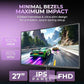 AOC 27 IPS Borderless, FHD 1920 x 1080, 100 Hz, 250 cd/m², 4 MS, HDMI 1.4 x 2, NTSC 83% / sRGB 102% / Adaptive Sync/ Flicker Free / Low Blue Mode