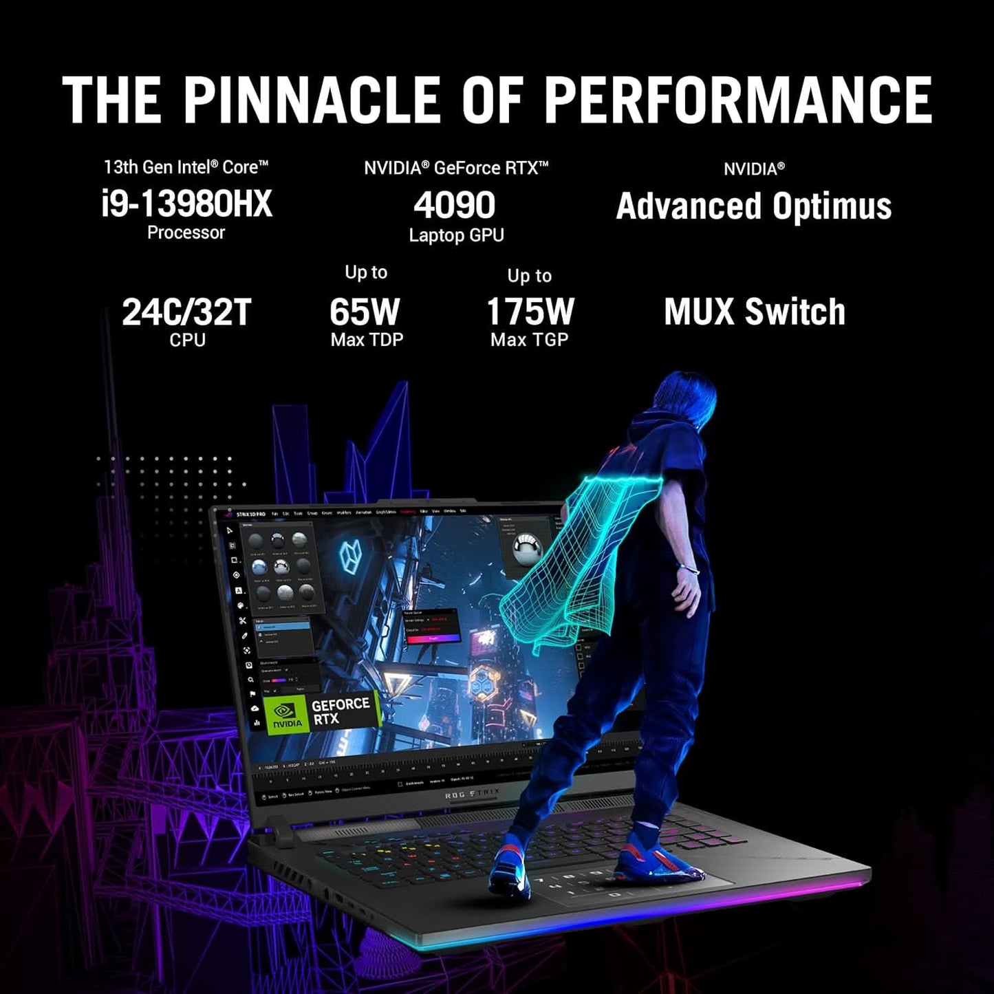 ASUS ROG STRIX SCAR 16 2023 G634JY-NM054WS GAMING LAPTOP (13TH GEN CORE I9/ 32GB/ 1TB SSD/ WIN11/ 16GB GRAPH)