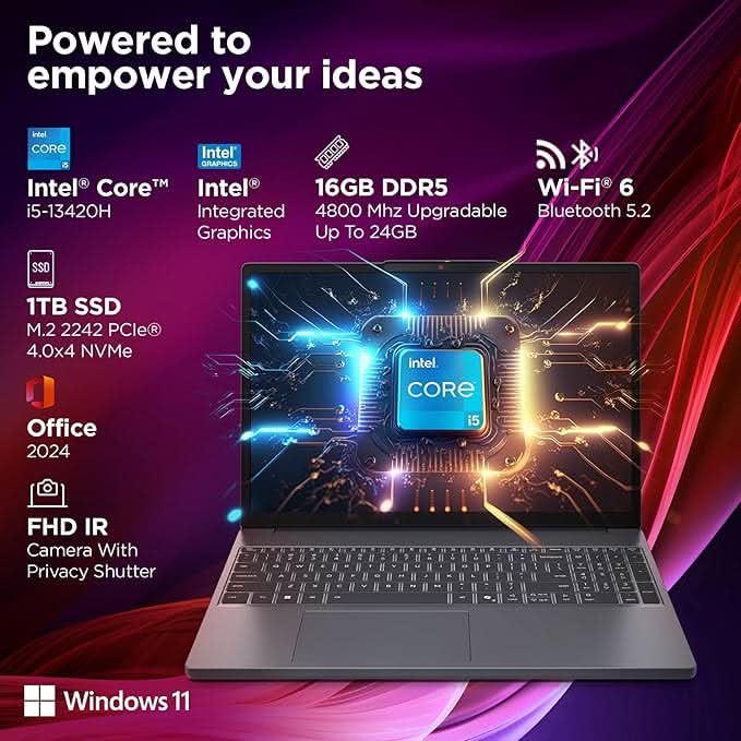 Lenovo Legion Pro 5 2025 Intel Core Ultra 9 275HX | NVIDIA RTX 5070 8GB (32GB RAM/1TB SSD/WQXGA OLED/165Hz/16 (40.6cm)/Windows 11/Office 2024+AI Now/Black/2.4Kg), 83F3007BIN AI Powered Gaming Laptop