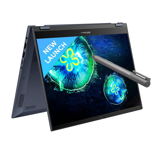 ASUS VIVOBOOK S 14 FLIP (2023), AMD RYZEN 5 7530U, 14" (35.56 CM) WUXGA TOUCH, THIN & LIGHT LAPTOP (16GB/512GB SSD/WINDOWS 11/OFFICE 2021/ALEXA/BACKLIT KB/FP SENSOR/BLUE/1.50 KG), TN3402YAB-LZ541WS