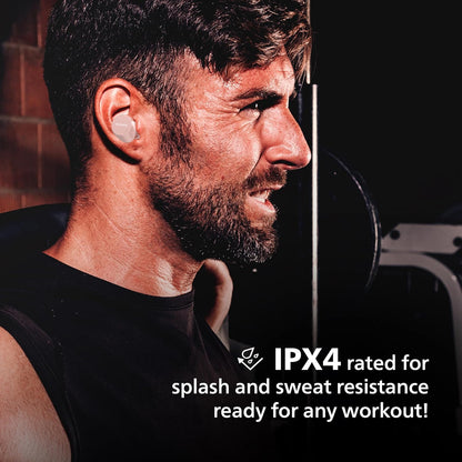 PHILIPS TAT1209PK/00 TRUE WIRELESS EARBUDS, IN-EAR ACTIVE NOISE CANCELLING BLUETOOTH V5.3 EARPHONES WITH MIC, 18H PLAY TIME, SHANK SHAPE, IPX4,
