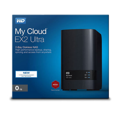 WESTERN DIGITAL MY CLOUD EX2 ULTRA 2 BAY 0TB NETWORK ATTACHED STORAGE DRIVE