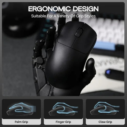 AULA SC800 TRI-MODE WIRELESS 2.4G/WIRED/BLUETOOTH ULTRA-LIGHTWEIGHT GAMING MOUSE | 37GRAMS, ADJUSTABLE 26000 DPI, PAW3395 SENSOR, 8000 POLLING RATE, ULTRA-PRECISE & DURABLE FOR GAMING | BLACK (SC800B)