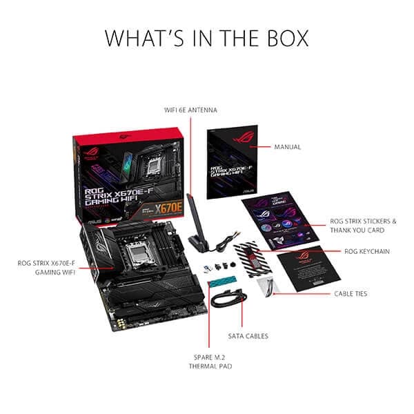 ASUS ROG Strix X670E-F Gaming Wifi DDR5 AMD Motherboard