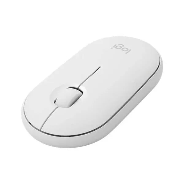 LOGITECH Pebble M350 Wireless+Bluetooth Ambidextrous Gaming Mouse ( 910-005600 ) ( 1000DPI / 3 Macro Button ) ( White )