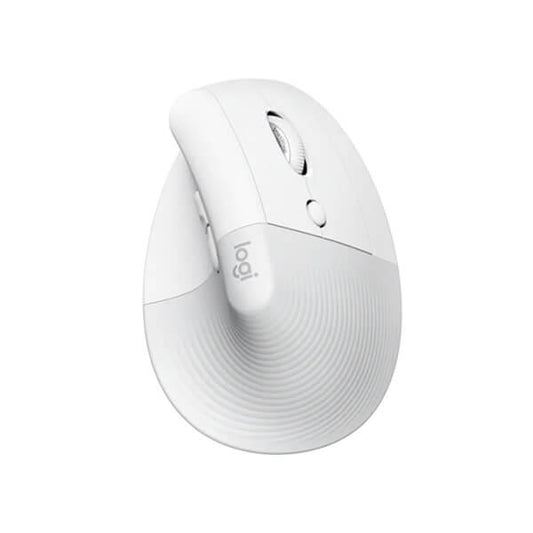 LOGITECH Lift Vertical Wireless Ergonomic Gaming Mouse ( 910-006480 ) ( 4000DPI / 6 Macro Buttons ) ( Off-White )