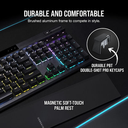 CORSAIR K70 RGB PRO MECHANICAL GAMING KEYBOARD BACKLIT RGB LED CHERRY MX SPEED BLACK PBT KEYCAPS CH-9109410-NA