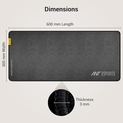 ANT ESPORTS MP290 LARGE GAMING MOUSE PAD - BLACK