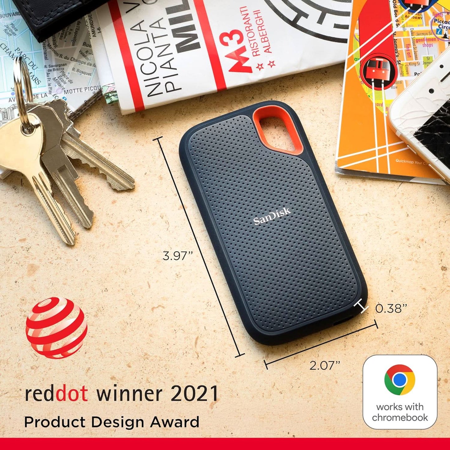 SANDISK 1TB EXTREME PORTABLE SSD