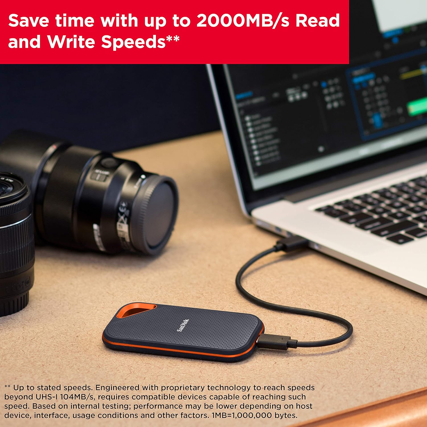 SANDISK 4TB EXTREME PRO E81 PORTABLE SSD SDSSDE81-4T00-G25