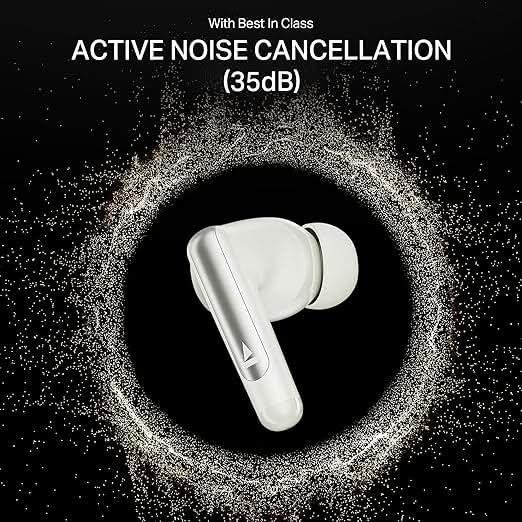 Boat Airdopes 141 Elite ANC TWS Ear Buds Wireless Earphones with mic (White)