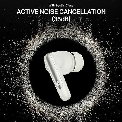 Boat Airdopes 141 Elite ANC TWS Ear Buds Wireless Earphones with mic (White)