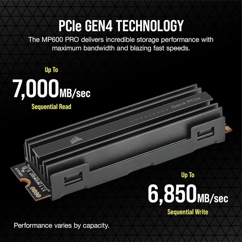 CORSAIR MP600 Pro LPX 4TB M.2 NVME Gen4 Internal Solid State Drive ( SSD )