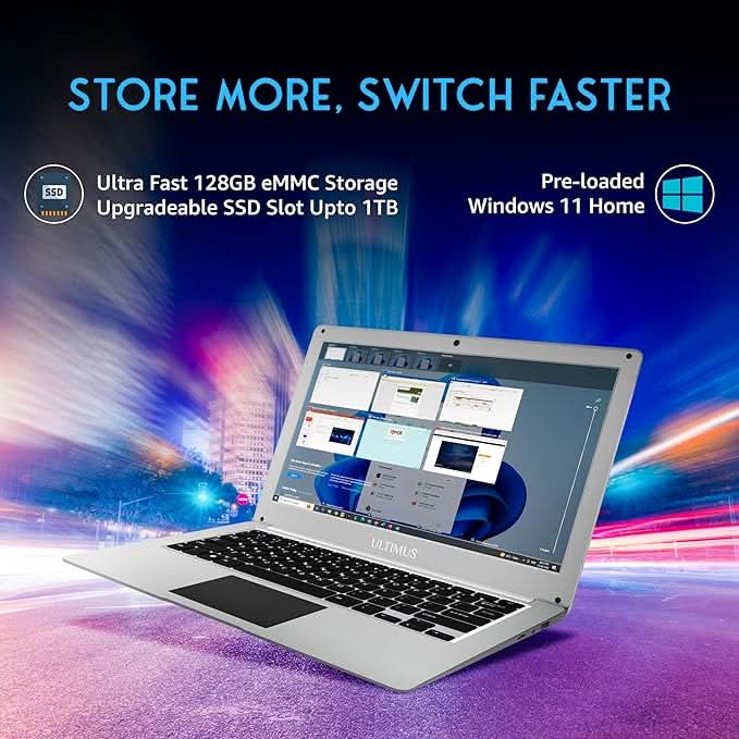 ULTIMUS PRO [CDC-N4020C INTEL/4GB/128GB SSD/WIN11 HOME/14.0 INCH/INTEGRATED GRAPHICS /1 YEAR(S)/BLACK]