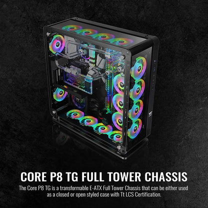 THERMALTAKE CORE P8 TG MID-TOWER E-ATX CABINET BLACK