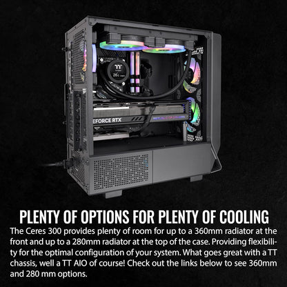 THERMALTAKE CERES 300 TG ARGB MID TOWER CHASSIS CA-1Y2-00M1WN-00