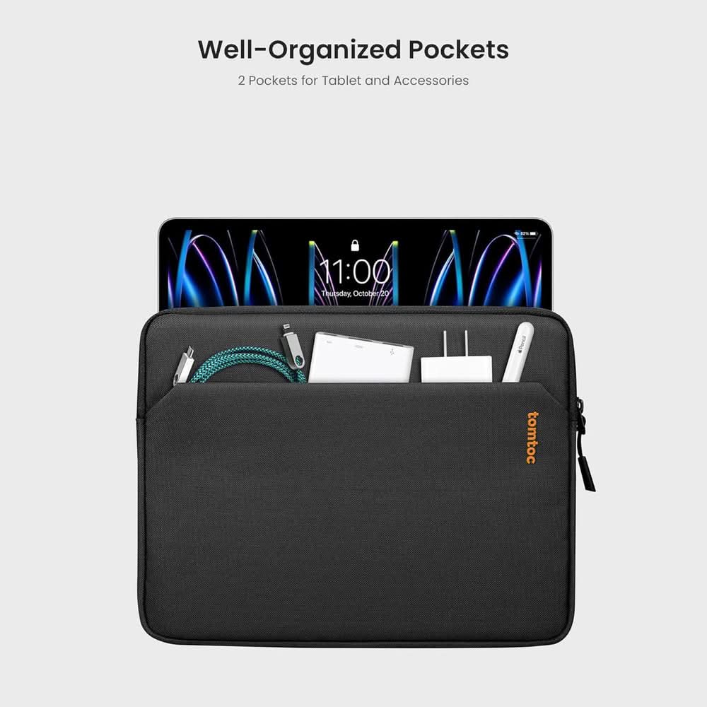 TOMTOC LIGHT-A18 LAPTOP SLEEVE 13 LNCH-BLACK