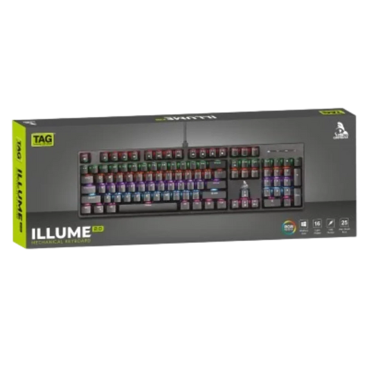 TAG Gamerz Illume 2.0 Full Size RGB Mechanical Wired Gaming Keyboard ( Black) (TAG Gamerz Illume) ( Mechanical Switch )