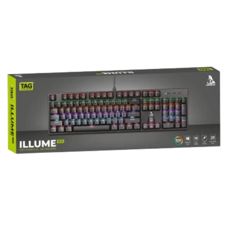 TAG Gamerz Illume 2.0 Full Size RGB Mechanical Wired Gaming Keyboard ( Black) (TAG Gamerz Illume) ( Mechanical Switch )
