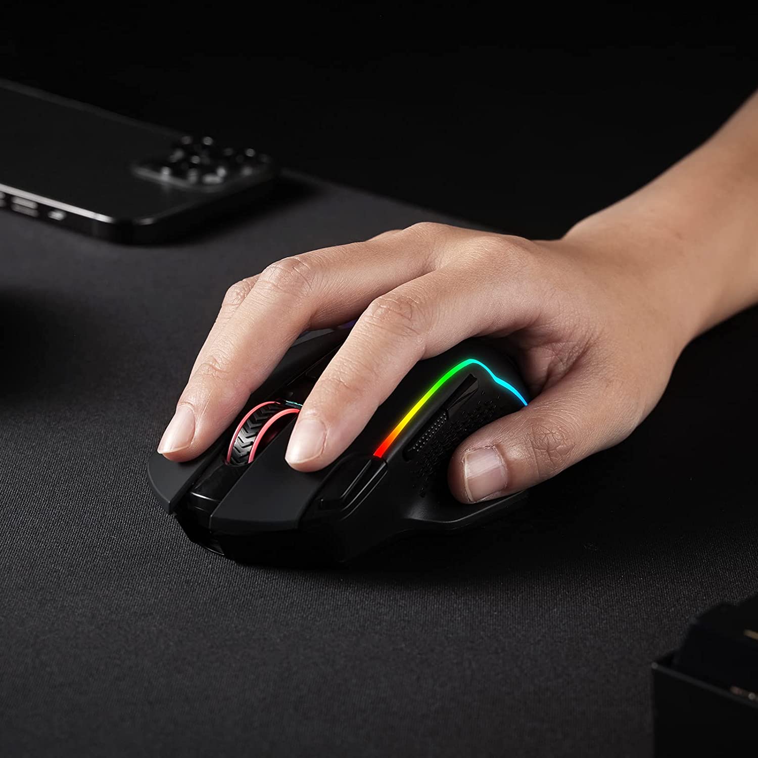 REDRAGON TAIPAN Pro M810 Wired / Wireless Ambidextrous Gaming Mouse ( REDRAGON TAIPAN Pro M810 ) ( 10000DPI / 8 Macro Button ) ( Black )