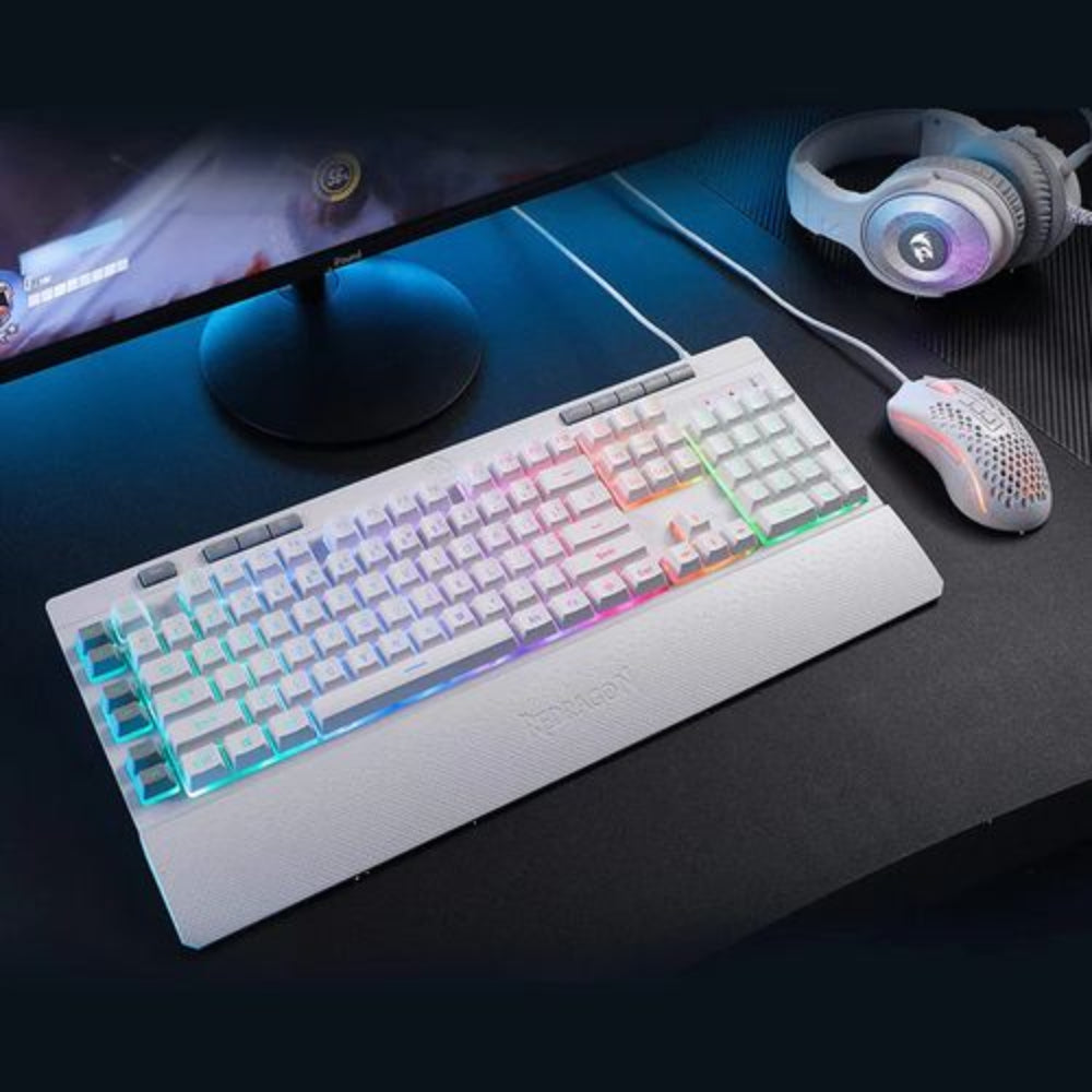 REDRAGON Shiva K512 Full Size Membrane Wired Gaming Keyboard ( White )