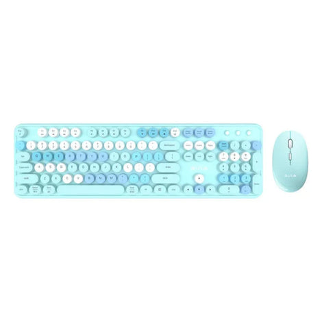 AULA AC306 Full Size Membrane Wireless Gaming Keyboard and Mouse Combo ( Mix Blue ) (AC306)